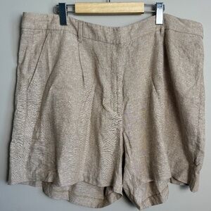 Old Navy Women's‎ Linen Blend Beige/Tan Walking High-Rise Shorts Size XXL Beach